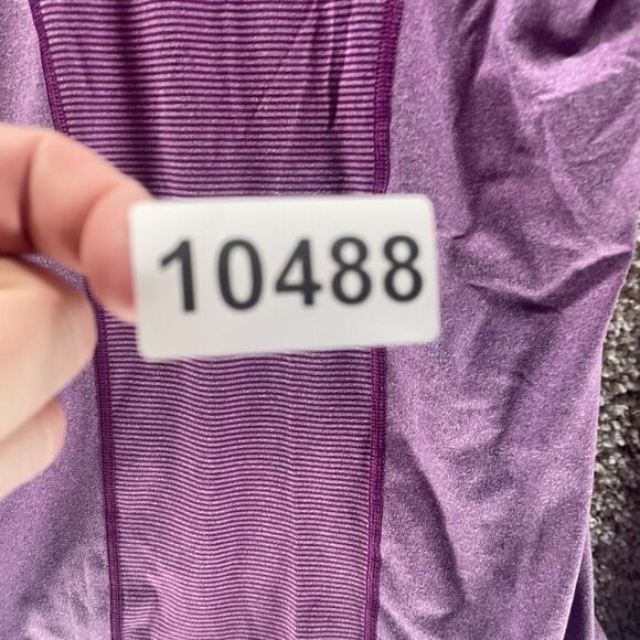 Columbia Shirt Womens Extra Small Purple Striped Athleisure Outdoor Logo Crew - Picture 11 of 11